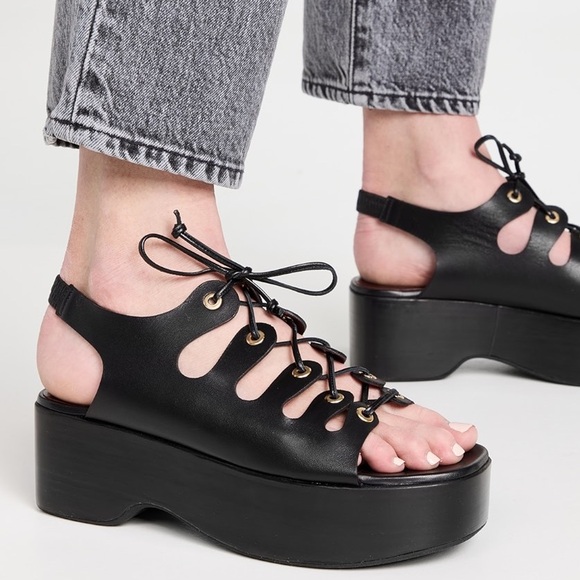 STAUD SOLD OUT QUINN PLATFORM SANDALS - Picture 3 of 5